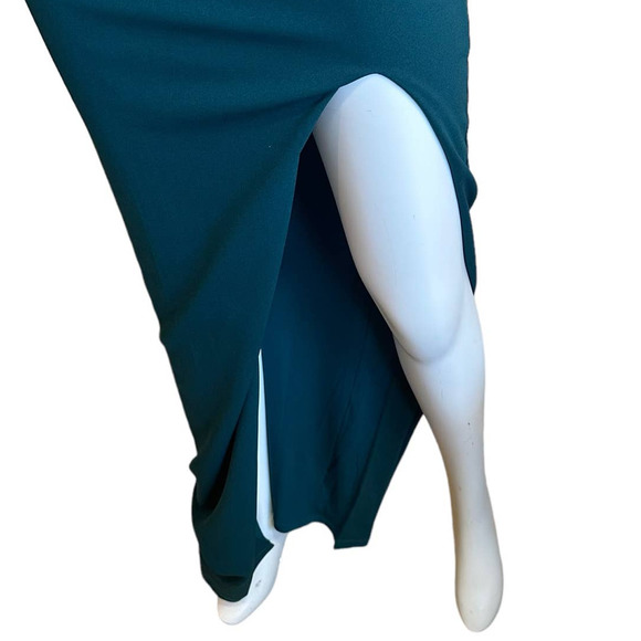 Nookie Teal Green Lust One Shoulder Fitted Bodycon Maxi Dress sz S/XS - Picture 10 of 16